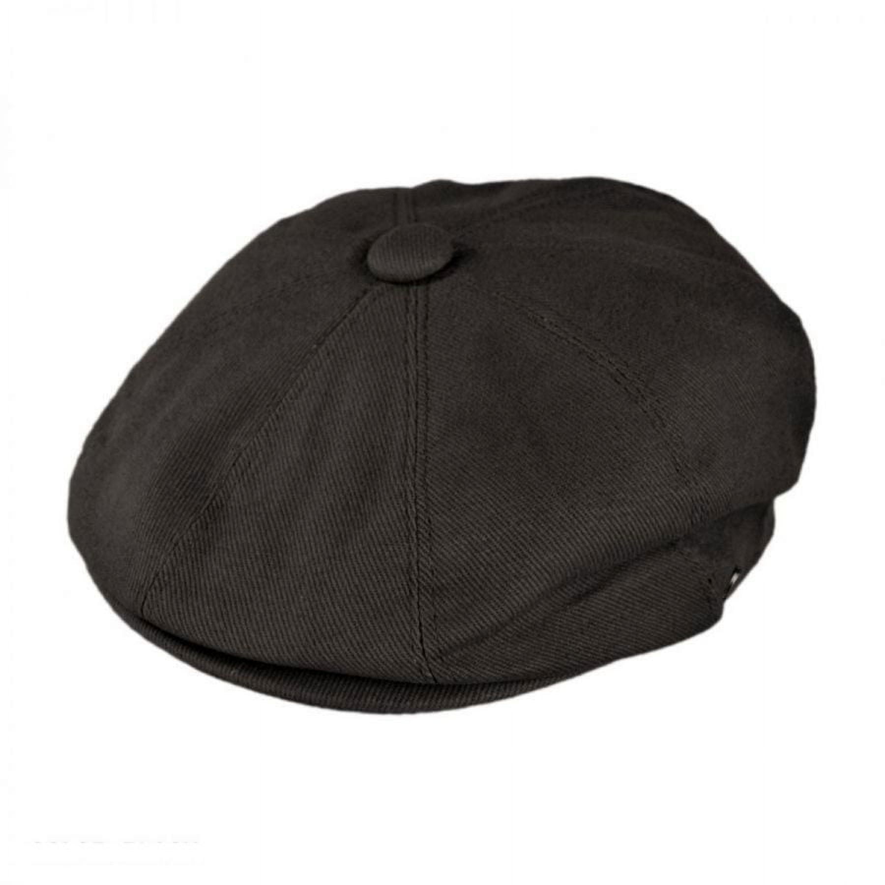 Cotton Newsboy Cap - S - Black - Walmart.com