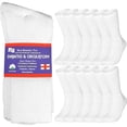 thumbnail image 1 of Cotton Non-Binding Diabetic & Circulatory Crew Socks (12-Pair), 1 of 2