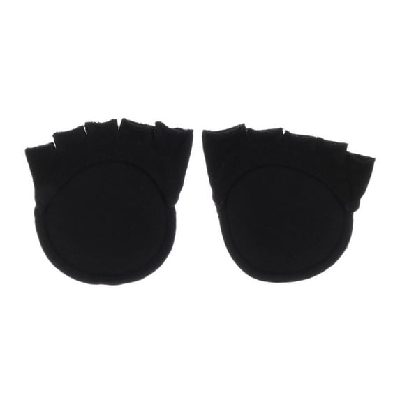 Cotton Non- Half Socks Toe Half Feet Socks Fingerless Half Socks Unisex - Black, 9.5x9cm