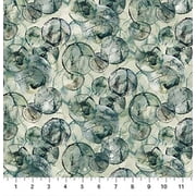 Cotton Northern Peaks Northcott Crossgrain Logs Green Circles Tree Trunks Stubs Cotton Fabric Print by the Yard DP25170-76