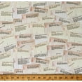 thumbnail image 1 of Cotton Note Cards Papers Notes Sewing Quilting Writing Seamstress Out of Print Cream Cotton Fabric Print by the Yard (SRKD-18552-1WHITE), 1 of 1