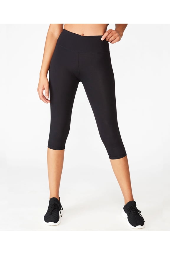 Body Womens Active Core Capri Tight Pants Black M