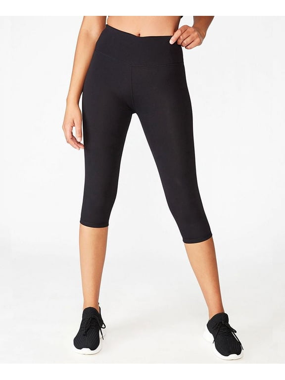 Body Womens Active Core Capri Tight Pants Black XS