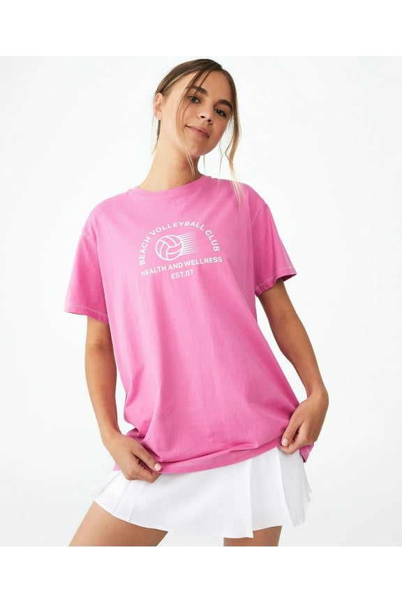 Body Womens Active Organic T-Shirt Frangipani Pink And Bhwc XS