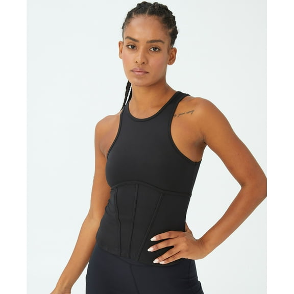 Cotton On Body Womens Contouring Bustier Tank Top Black M