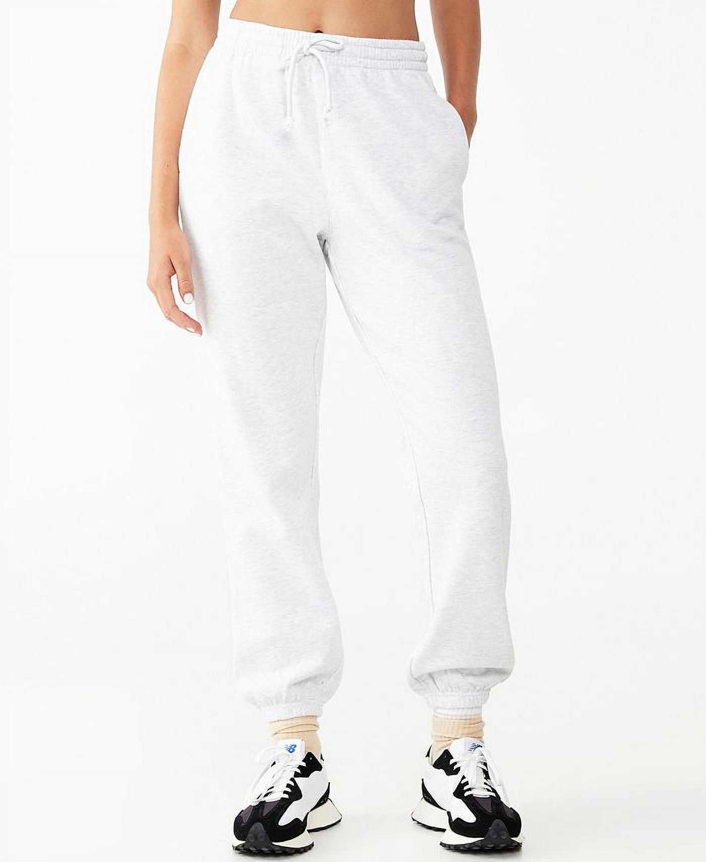 Cotton On Body Womens Plush Gym Track Sweatpant Jogger Parchment L