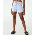 thumbnail image 1 of Cotton On Body Womens Retro Gym Shorts Iced Sky/White Vintage Navy Bind M, 1 of 3