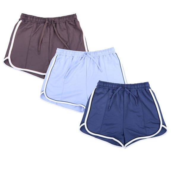 Cotton On Body Womens Retro Gym Shorts Iced Skywhite Vintage Navy L