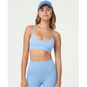 Cotton On Body Womens Seamless Tiny Crop Top Iced Sky Rib XL