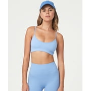 Cotton On Body Womens Seamless Tiny Crop Top Iced Sky Rib XL