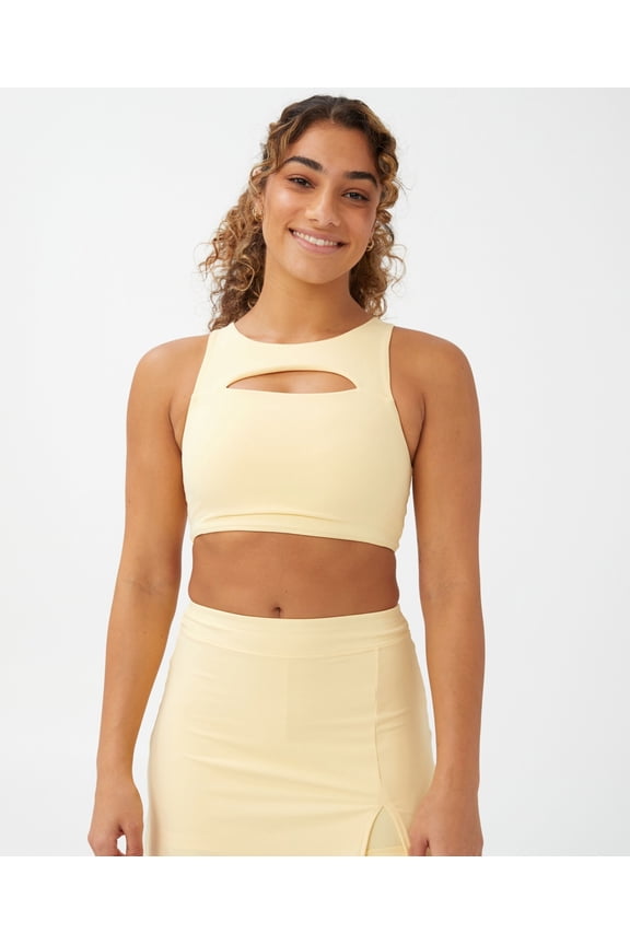 Body Womens Smoothing Cut Out Vestlette Top Golden Haze XL