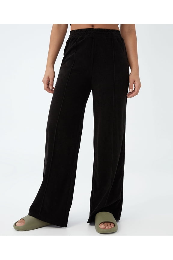 Body Womens Sweat To Swim Wide Leg Pants Sweat T Black XS