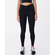 Cotton On Body Womens Ultra Soft Cross Over Full Length Tight Pants Black XL