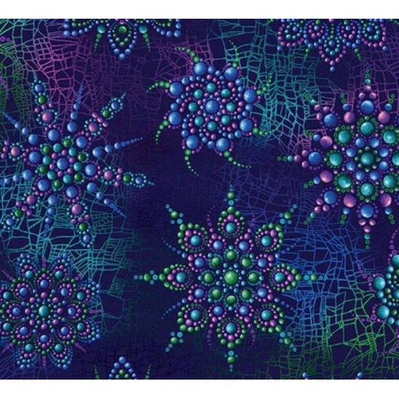 Cotton On Dragonfly Wings Dot Mandala Beautiful Designs Insect Benartex Multicolor Cotton Fabric Print by the Yard (16403-99)