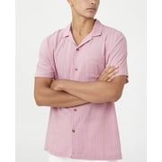 Cotton On Mens Riviera Short Sleeves Shirt Wild Rose Size XXL