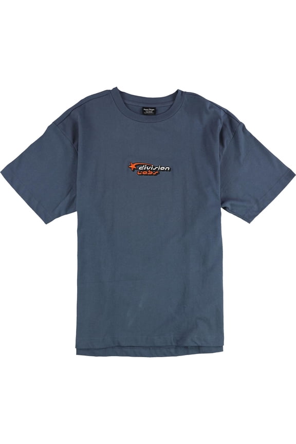 Mens Division Labs Embellished T-Shirt, Blue, XX-Large