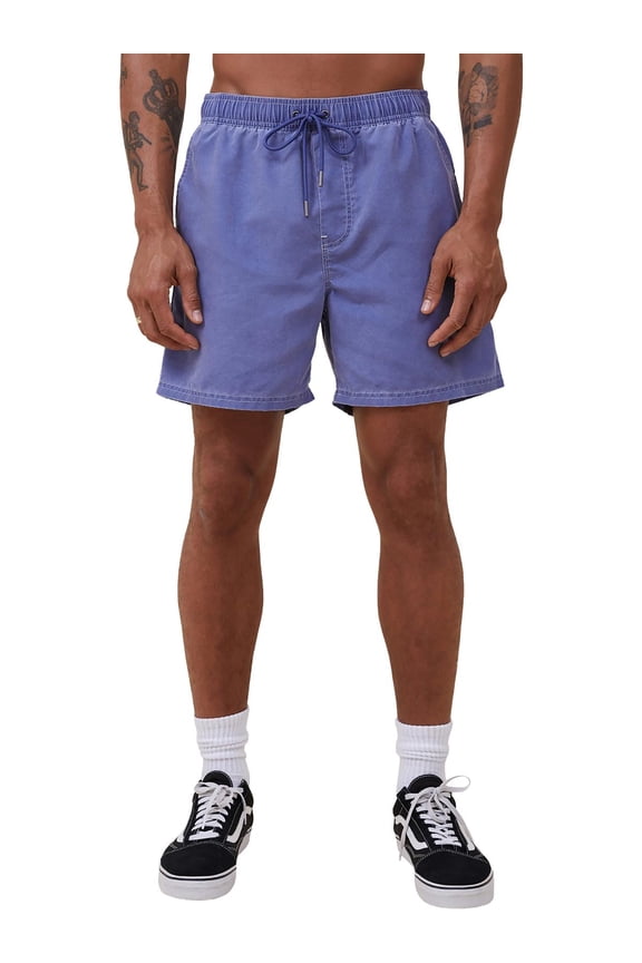 Men's Kahuna Drawstring Shorts Worker Blue Pop Stitch M