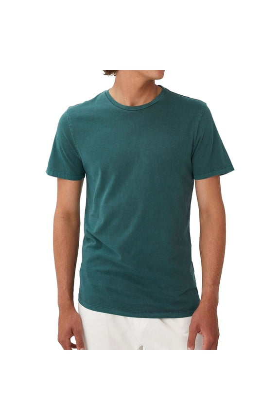 Mens Regular Fit Basic T-Shirt, Green, Small