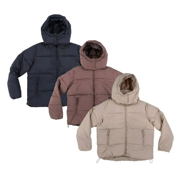 Cotton On Women's Mother Puffer Jacket Coat Hooded Full Zip Outerwear New