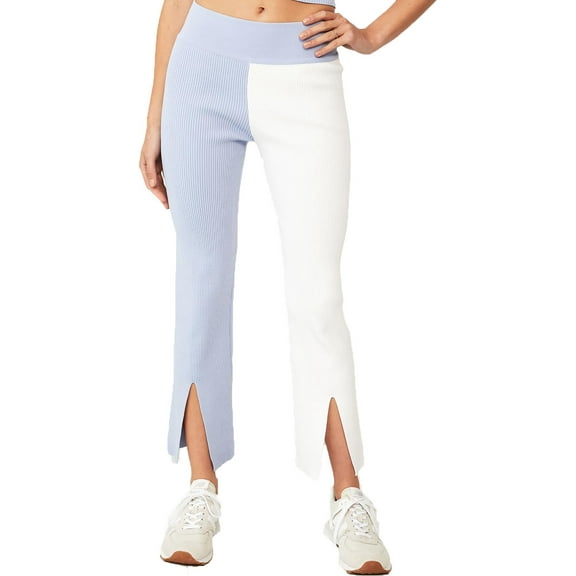 Cotton On Body Womens Comfort Knit Pant Iced Sky, White Splice M