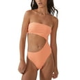 thumbnail image 1 of Cotton On Womens Ribbed Removable Straps One-Piece Swimsuit, 1 of 1