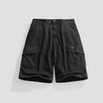 thumbnail image 1 of Cotton Outdoor Sweat Shorts for Men Buckle Waist Camouflage Printed Fashion Clearance Loose Lounge Short Pant with Pockets, 1 of 4
