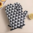 thumbnail image 1 of Dalrosia Cotton Oven Mitts Heat Resistant Non-Slip Kitchen Mitts with Soft Quilted Liner for Cooking Pot Holder, BBQ, Grilling, Microwave, Oven and Baking Gloves, 1 of 6