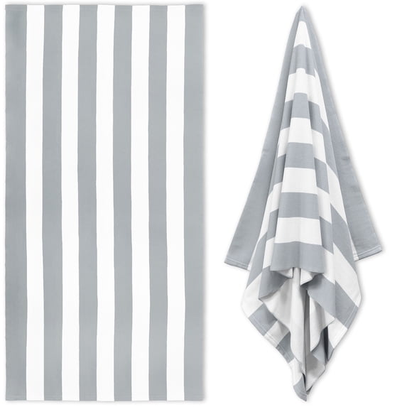 Cotton Oversized Stripe Pool Towel Extra Large Plush Thick Quick Drying Swimming Towel For Adults Men Women