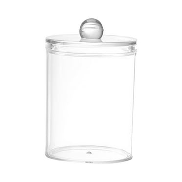 Cotton Pad Holder Transparent Cotton Jar For Makeup Storage Organizer For Bathroom And Dressing Table