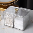 thumbnail image 1 of Cotton Pad Holder with Lid Cotton Balls Swab Organizer Cotton Pads Holder Pad torage Case Dispenser for Countertop Vanity Bathroom, 1 of 9
