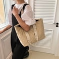 thumbnail image 1 of Cotton-Padded Women's Fashion Shoulder Tote Bag with Spacious Capacity, Stylish and Comfortable for Work and Travel Khaki, 1 of 7