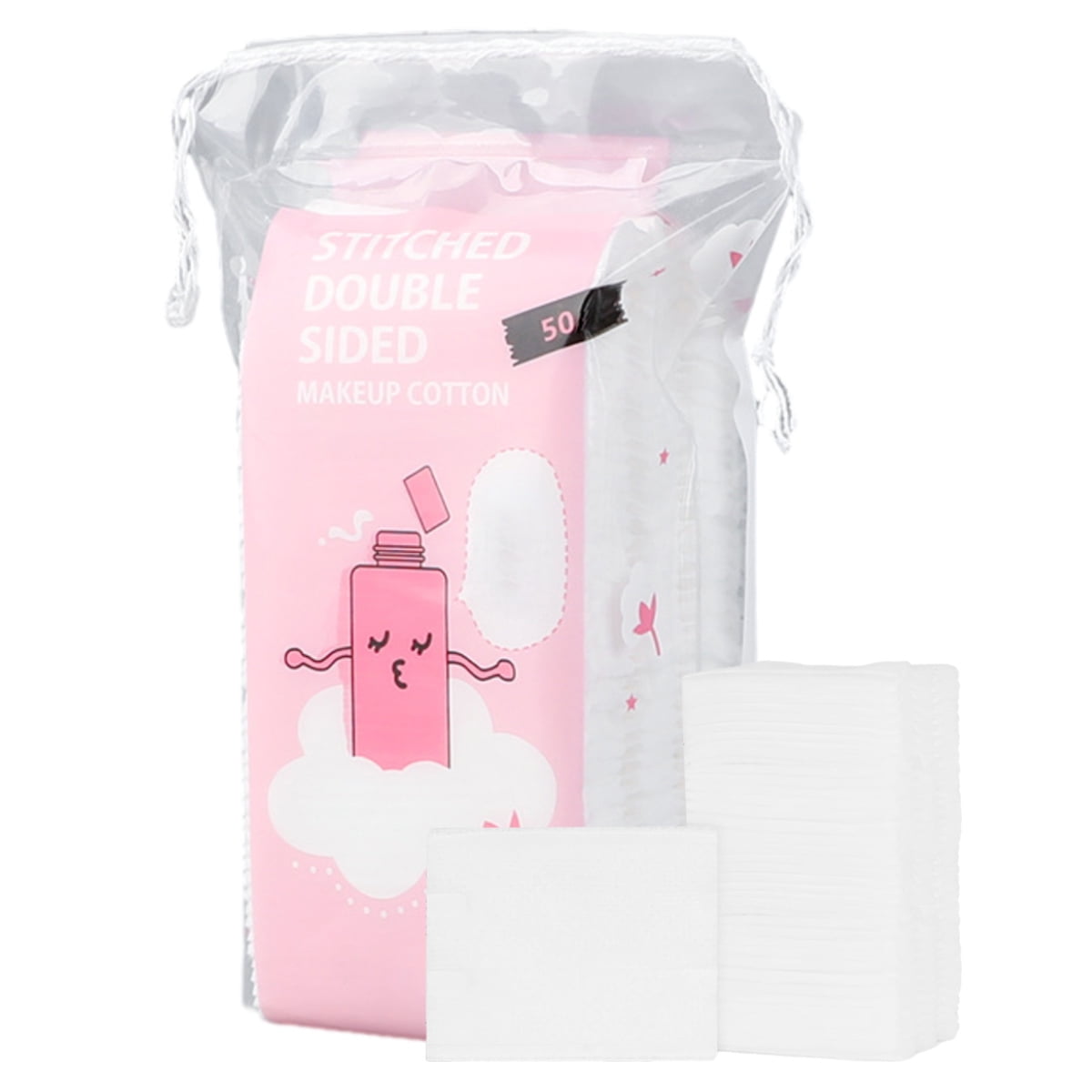 Cotton Pads, Facial Lip & Eye Makeup Remover Pads,Pure Cotton Effective Cosmetic Cotton Squares, Lint-Free