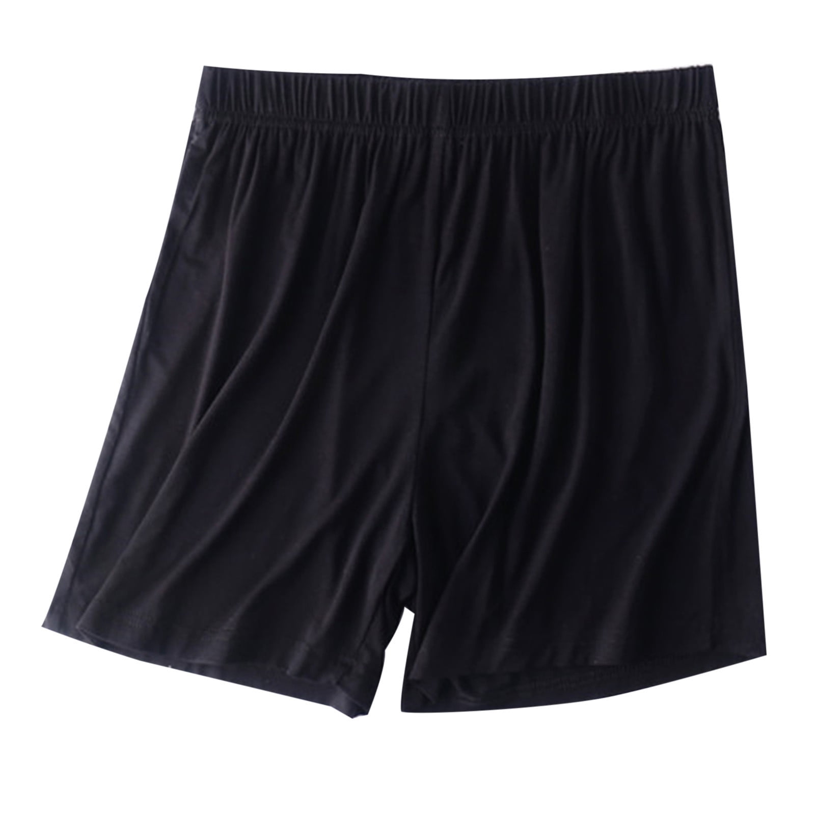 Cotton Pajama Shorts Womens Plus Size Elastic Waist Comfort Soft Sleep Pjs Bottoms Night Loungewear Summer Large Black Walmart