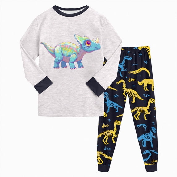 Cotton Pajamas Boys Long Sleeve Sets Toddler Boys Pjs Kids Sleepwear Sets,Breathable 6-12 Months 12-24 Months 2t 3t 4t 5t 6t 7t 8t 9t Children(Light Gray,6-7 Years)