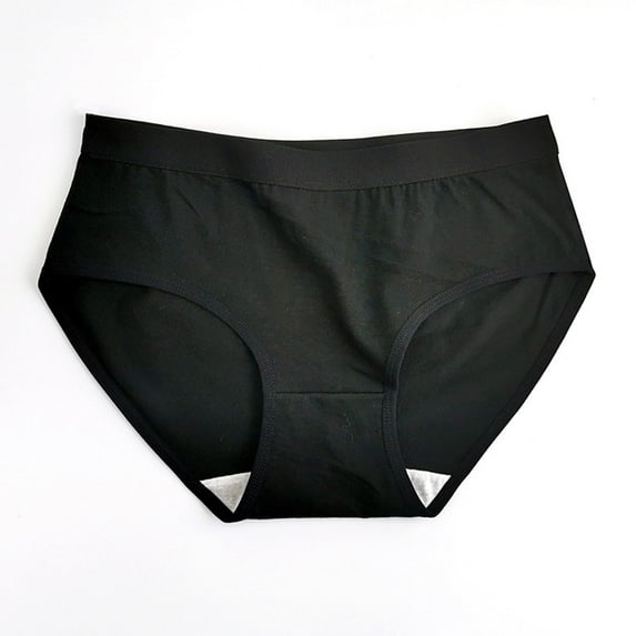 Cotton Panties for Women Plus Size New Womens Cotton Panties Soft Breathable Seamless Brief Underwear Full Coverages Stretch Ladies Panty Black XL