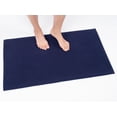 thumbnail image 1 of Cotton Paradise 100% Cotton 17x24 inch Non Slip Bath Mats for Bathroom, Soft Absorbent Quick Dry Machine Washable Floor Bath Mat, Navy Blue, 1 of 8