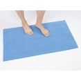 thumbnail image 1 of Cotton Paradise 100% Cotton 20x34 inch Non Slip Bath Mats for Bathroom, Soft Absorbent Quick Dry Machine Washable Floor Bath Mat, Sky Blue, 1 of 8