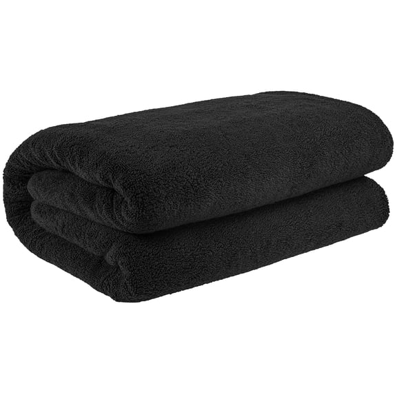 Cotton Paradise 100% Cotton 40 by 80 inches Bath Sheet, Soft Absorbent Quick Dry Towels for Bathroom, Black