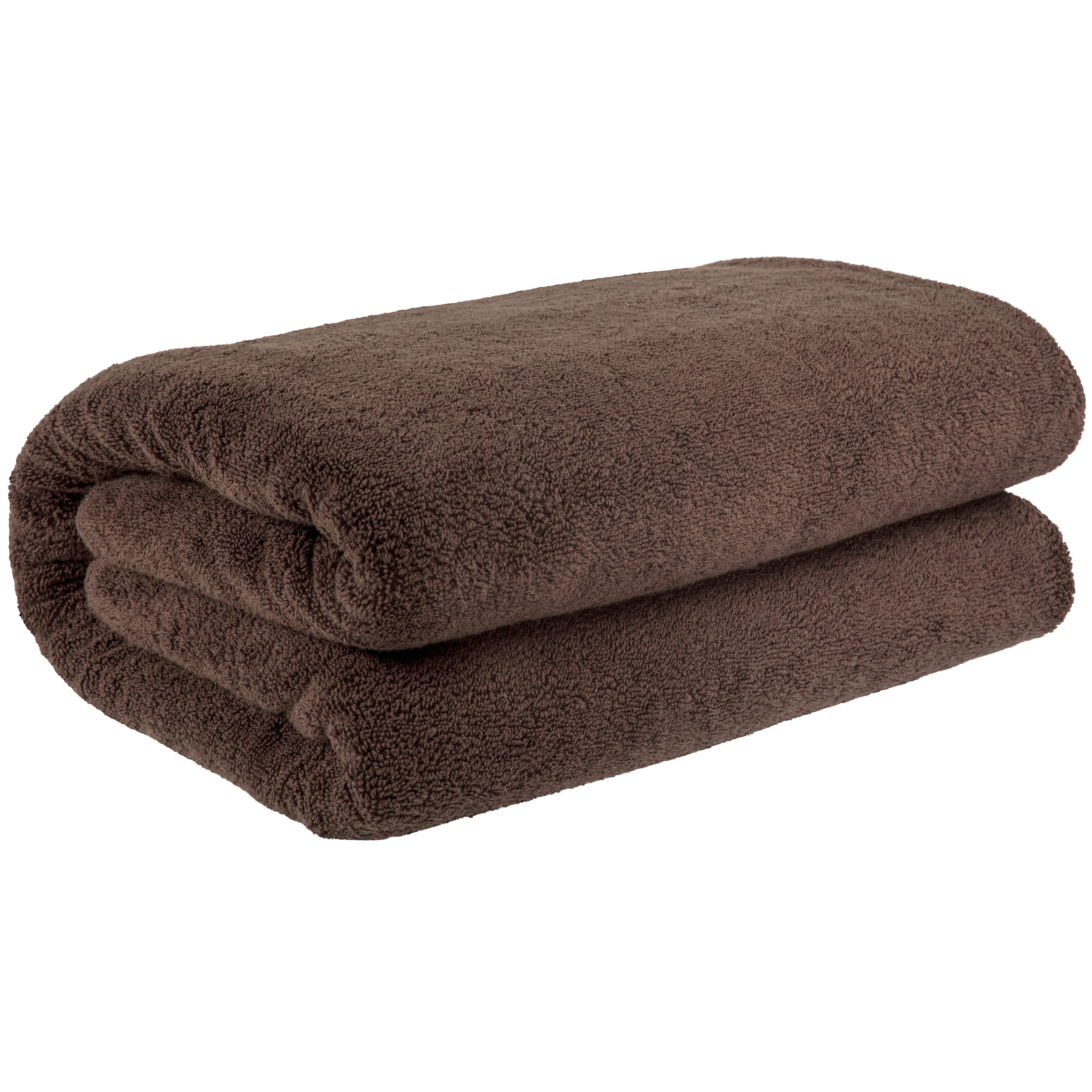Cotton Paradise 100% Cotton 40 by 80 inches Bath Sheet, Soft Absorbent Quick Dry Towels for Bathroom, Brown