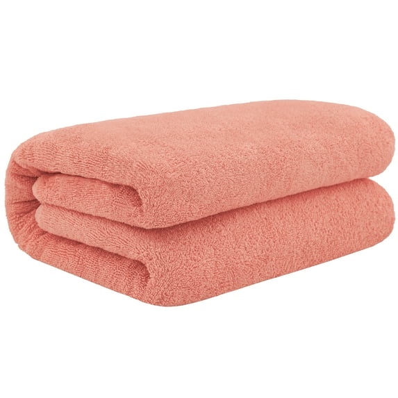 Cotton Paradise 100% Cotton 40 by 80 inches Bath Sheet, Soft Absorbent Quick Dry Towels for Bathroom, Coral