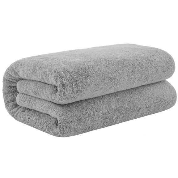 Cotton Paradise 100% Cotton 40 by 80 inches Bath Sheet, Soft Absorbent Quick Dry Towels for Bathroom, Light Gray