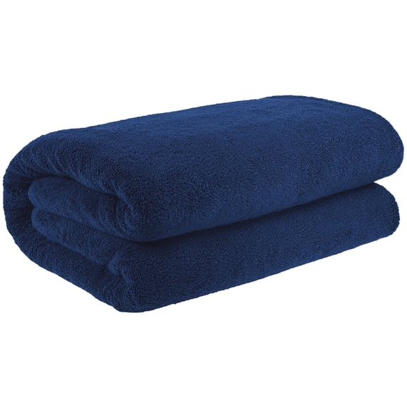 Cotton Paradise 100% Cotton 40 by 80 inches Bath Sheet, Soft Absorbent Quick Dry Towels for Bathroom, Navy Blue