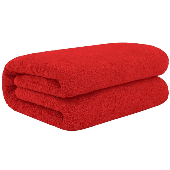 Cotton Paradise 100% Cotton 40 by 80 inches Bath Sheet, Soft Absorbent Quick Dry Towels for Bathroom, Red