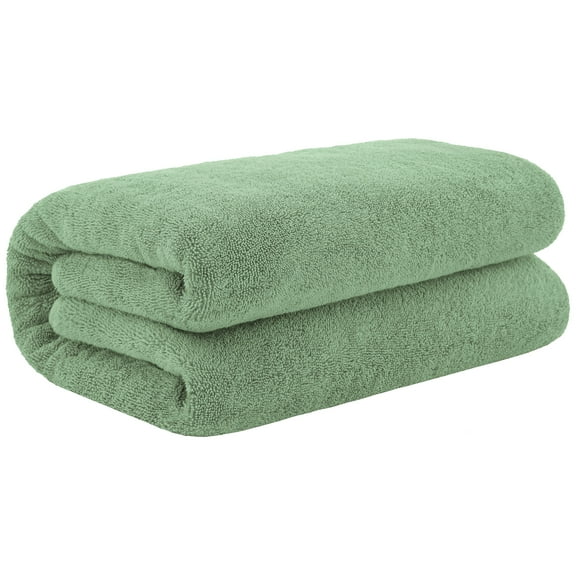 Cotton Paradise 100% Cotton 40 by 80 inches Bath Sheet, Soft Absorbent Quick Dry Towels for Bathroom, Sage Green
