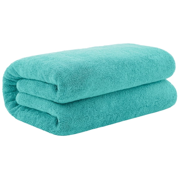 Cotton Paradise 100% Cotton 40 by 80 inches Bath Sheet, Soft Absorbent Quick Dry Towels for Bathroom, Turquoise Blue