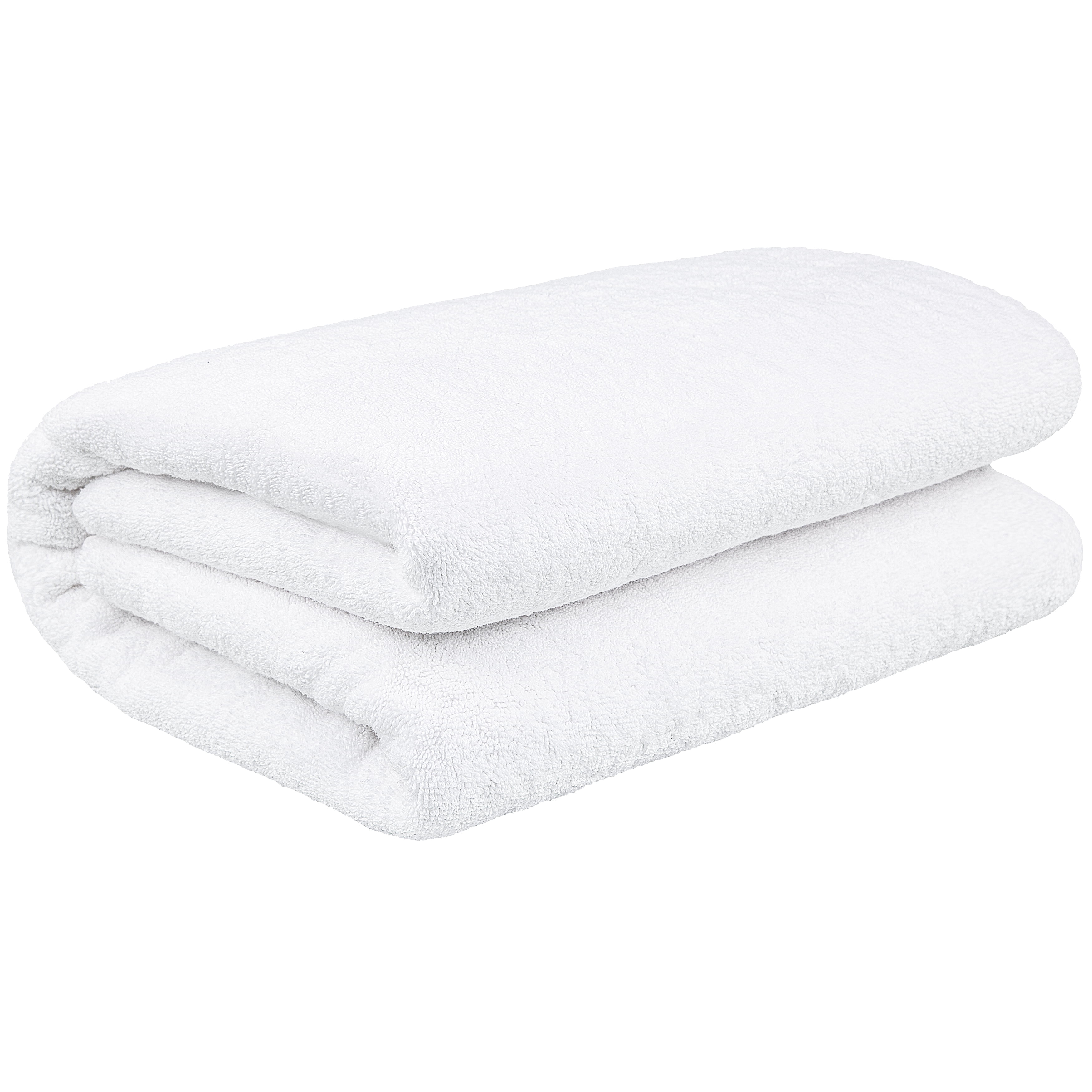 Cotton Paradise 100% Cotton 40 by 80 inches Bath Sheet, Soft Absorbent Quick Dry Towels for Bathroom, White