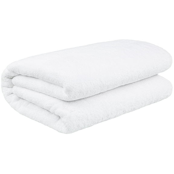 Cotton Paradise 100% Cotton 40 by 80 inches Bath Sheet, Soft Absorbent Quick Dry Towels for Bathroom, White