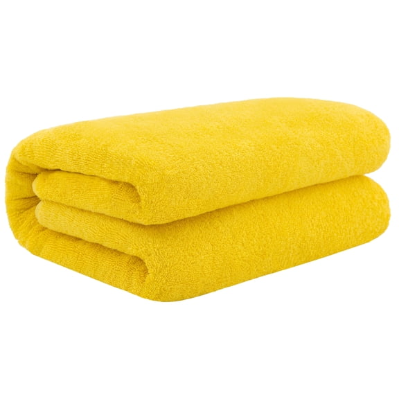 Cotton Paradise 100% Cotton 40 by 80 inches Bath Sheet, Soft Absorbent Quick Dry Towels for Bathroom, Yellow
