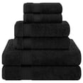 thumbnail image 1 of Cotton Paradise 100% Cotton 6 Piece Towel Set, Soft Absorbent Quick Dry Towels for Bathroom, Black, 1 of 7