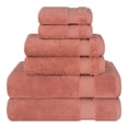 thumbnail image 1 of Cotton Paradise 100% Cotton 6 Piece Towel Set, Soft Absorbent Quick Dry Towels for Bathroom, Coral, 1 of 7